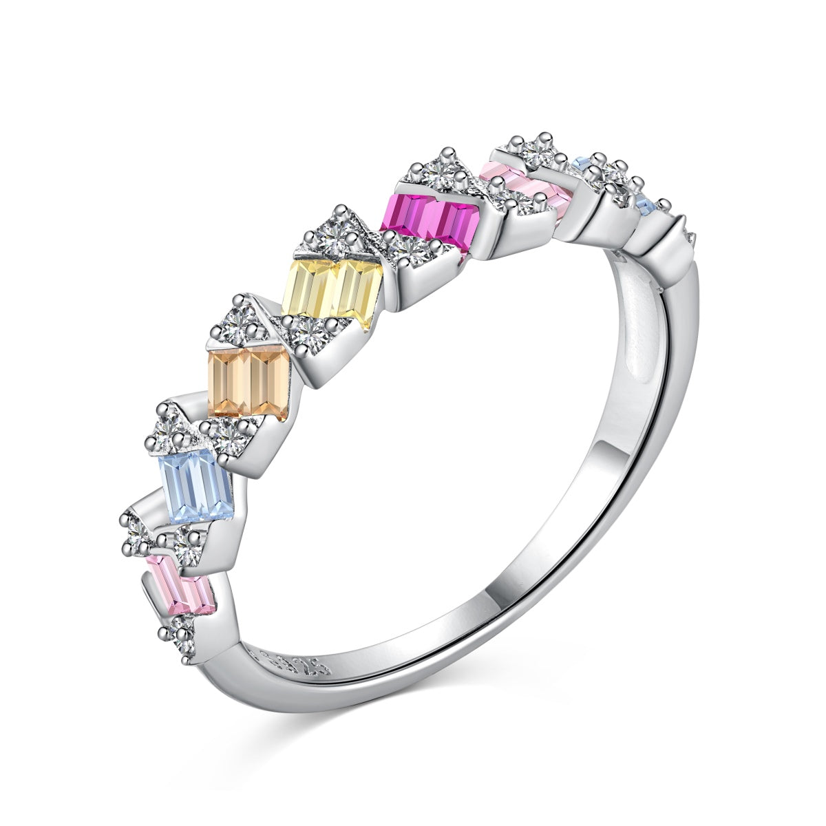 [Okajuri Jewelry]Delicate Vibrant Emerald Cut Daily Ring