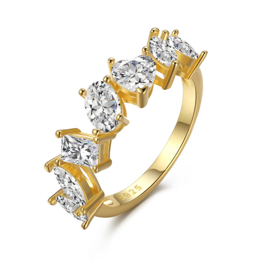 [Okajuri Jewelry]Delicate Multi Cut Ring