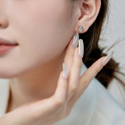 [Okajuri Jewelry]Radiant Luxurious Princess Cut Daily Earrings