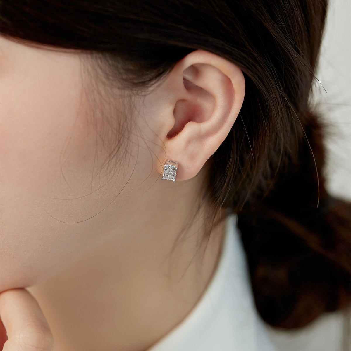 [Okajuri Jewelry]Radiant Luxurious Princess Cut Daily Earrings