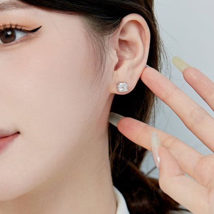 [Okajuri Jewelry]1.0 Carat Radiant Princess Cut Wedding Earrings