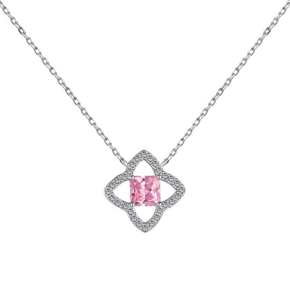 [Okajuri Jewelry]Exquisite Flower Shape Princess Cut Necklace