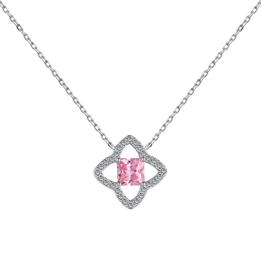 [Okajuri Jewelry]Exquisite Flower Shape Princess Cut Necklace