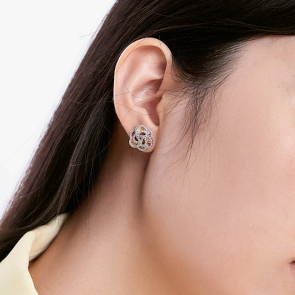 [Okajuri Jewelry]Exquisite Flower Shape Daily Earrings