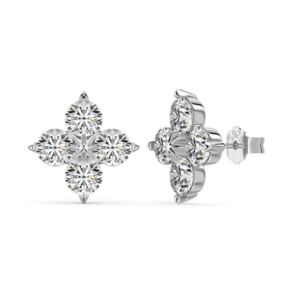 [Okajuri Jewelry]Four-Leaf Clover Eight-Pointed Star Earrings