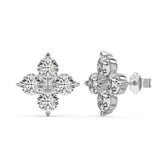 [Okajuri Jewelry]Four-Leaf Clover Eight-Pointed Star Earrings