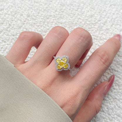 [Okajuri Jewelry]Luxurious Eternity Flower Shape Banquet Ring