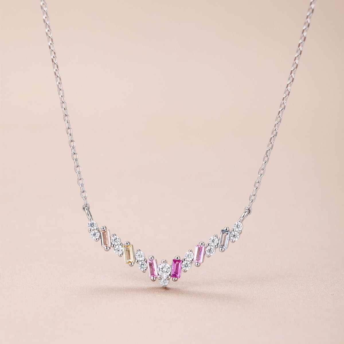 [Okajuri Jewelry]Dazzling Rainbow Necklace