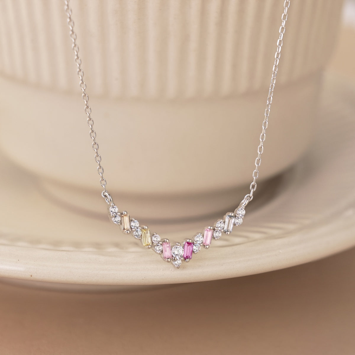 [Okajuri Jewelry]Dazzling Rainbow Necklace