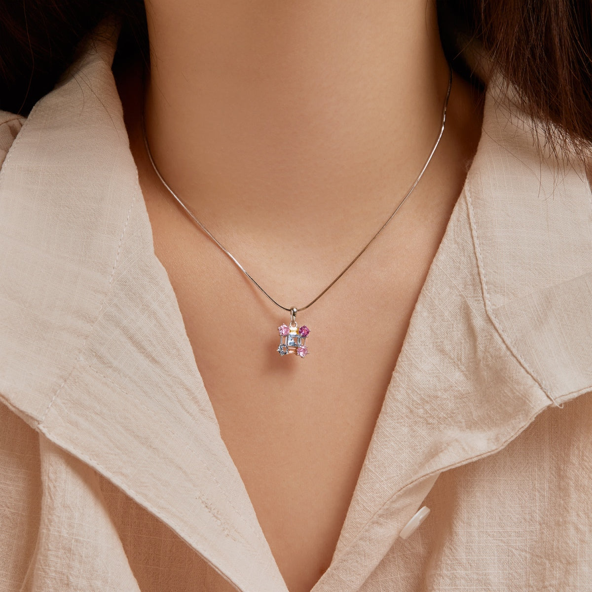 [Okajuri Jewelry]Gorgeous Multi Colorful Necklace