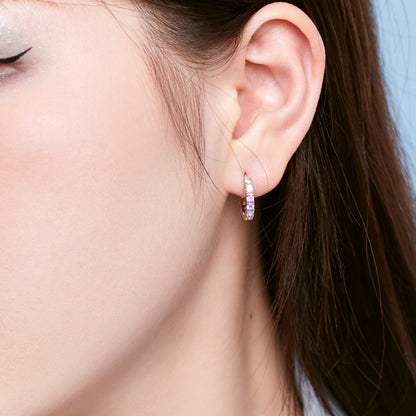 [Okajuri Jewelry]Radiant Colorful Round Cut Earrings