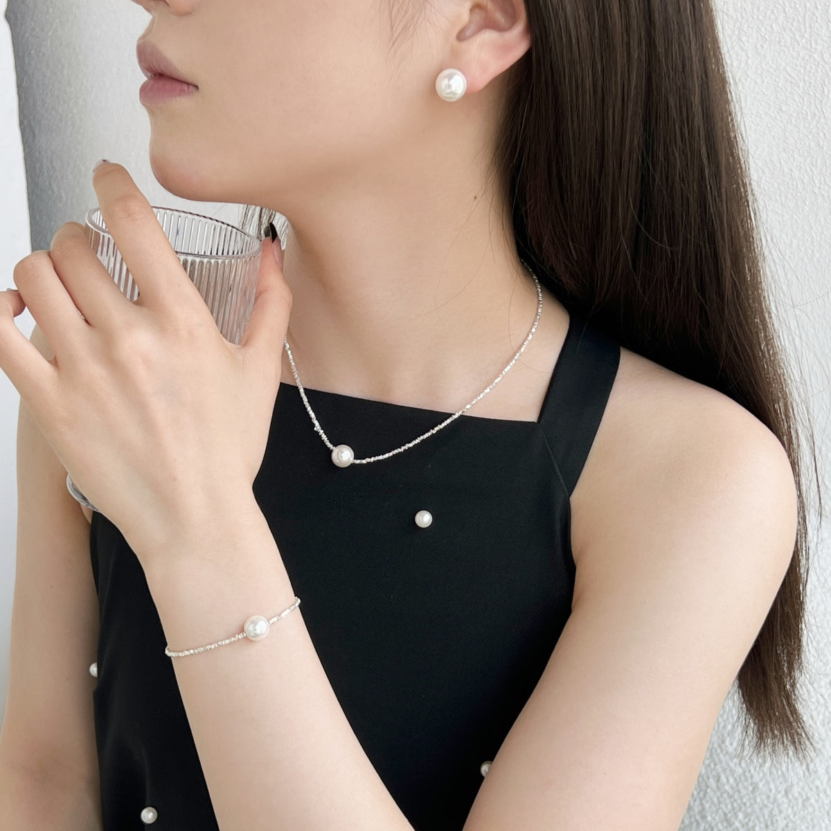 [Okajuri Jewelry]Delicate Pearl Earrings