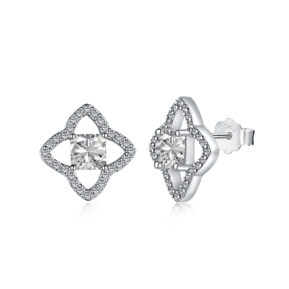 [Okajuri Jewelry]Elegant Star Shape Princess Cut Daily Earrings
