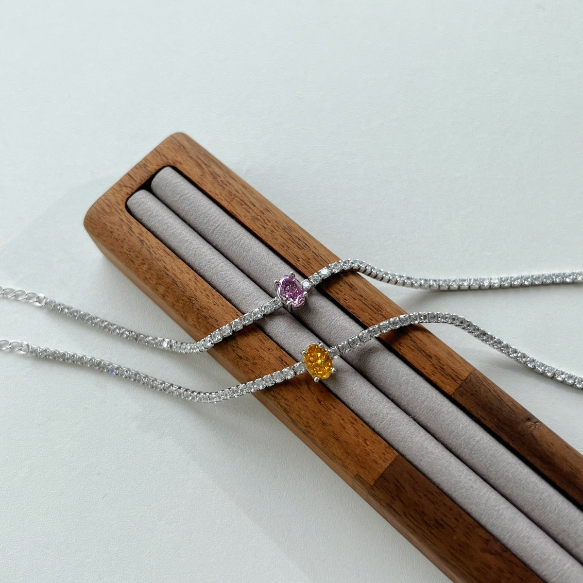 [Okajuri Jewelry]0.75 Carat Exquisite Oval Cut Daily Bracelet