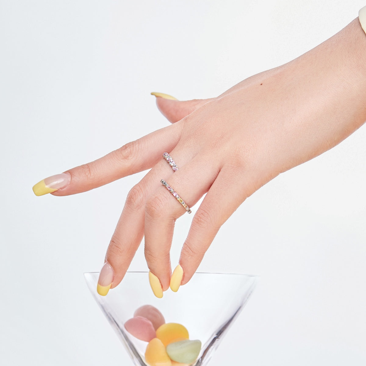 [Okajuri Jewelry]Charming Colorful Round Cut Daily Ring