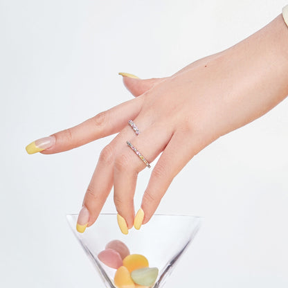 [Okajuri Jewelry]Charming Colorful Round Cut Daily Ring