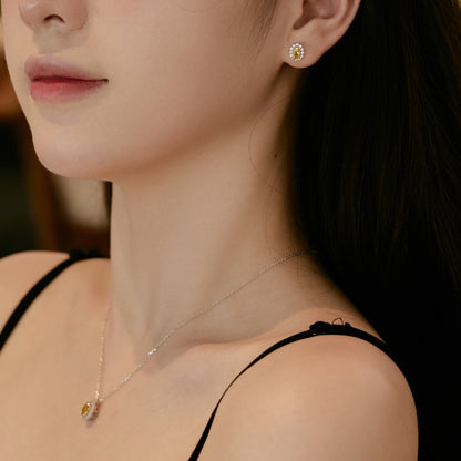 [Okajuri Jewelry]Delicate Unique Oval Cut Daily Earrings