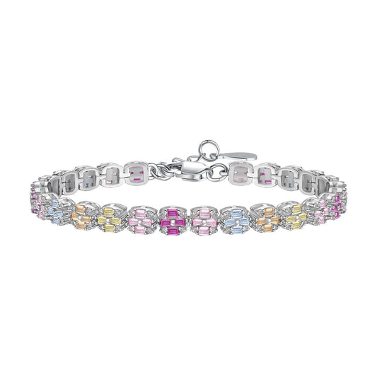 [Okajuri Jewelry]Delicate Colorful Emerald Cut Daily Bracelet