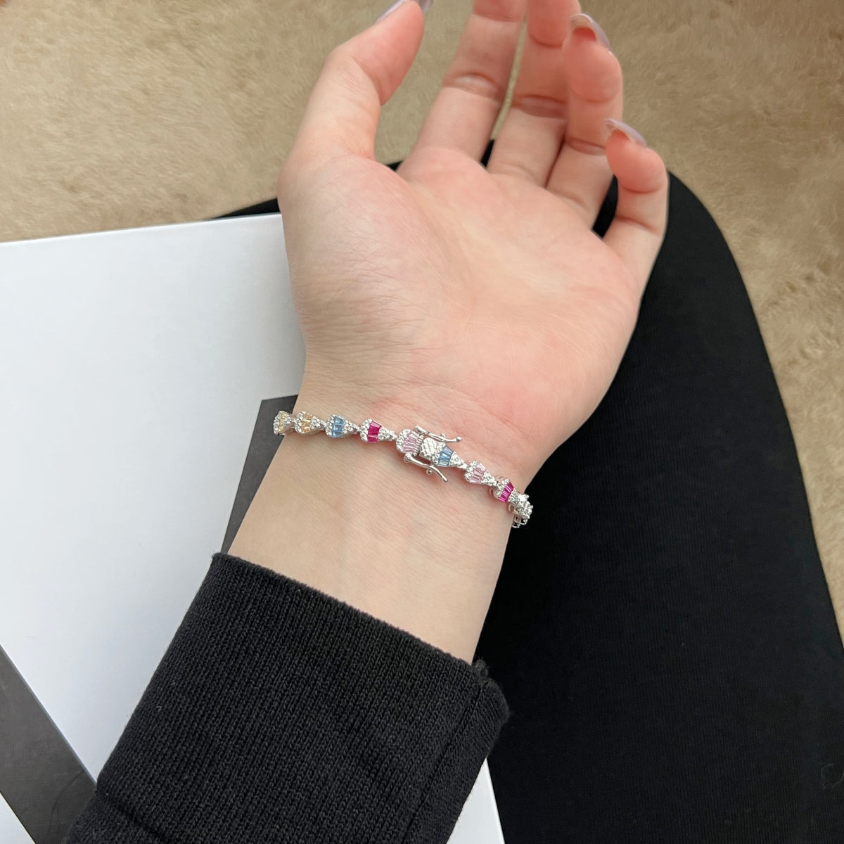 [Okajuri Jewelry]Radiant Water Drop Shape Daily Bracelet