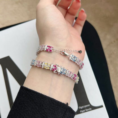 [Okajuri Jewelry]Delicate Colorful Multi Cut Party Bracelet