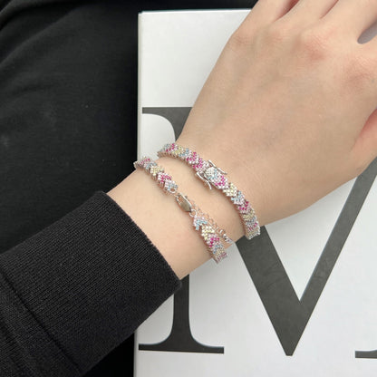 [Okajuri Jewelry]Ornate Sparkling Round Cut Party Bracelet