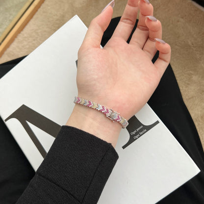 [Okajuri Jewelry]Ornate Sparkling Round Cut Party Bracelet