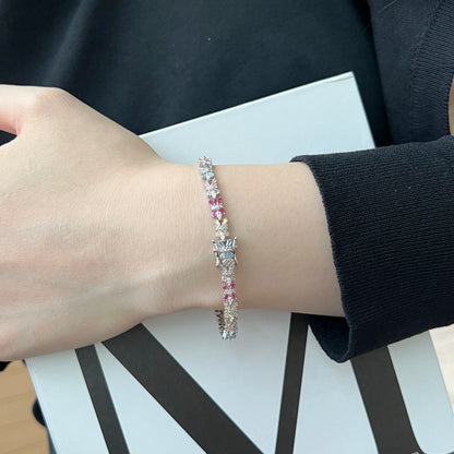 [Okajuri Jewelry]Radiant Colorful Emerald Cut Party Bracelet