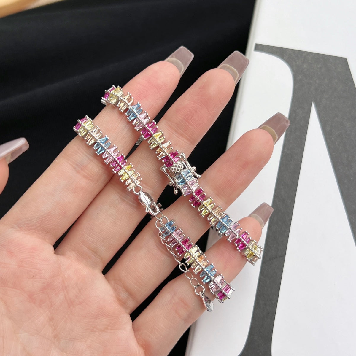 [Okajuri Jewelry]Sparkling Exquisite Multi Cut Party Bracelet