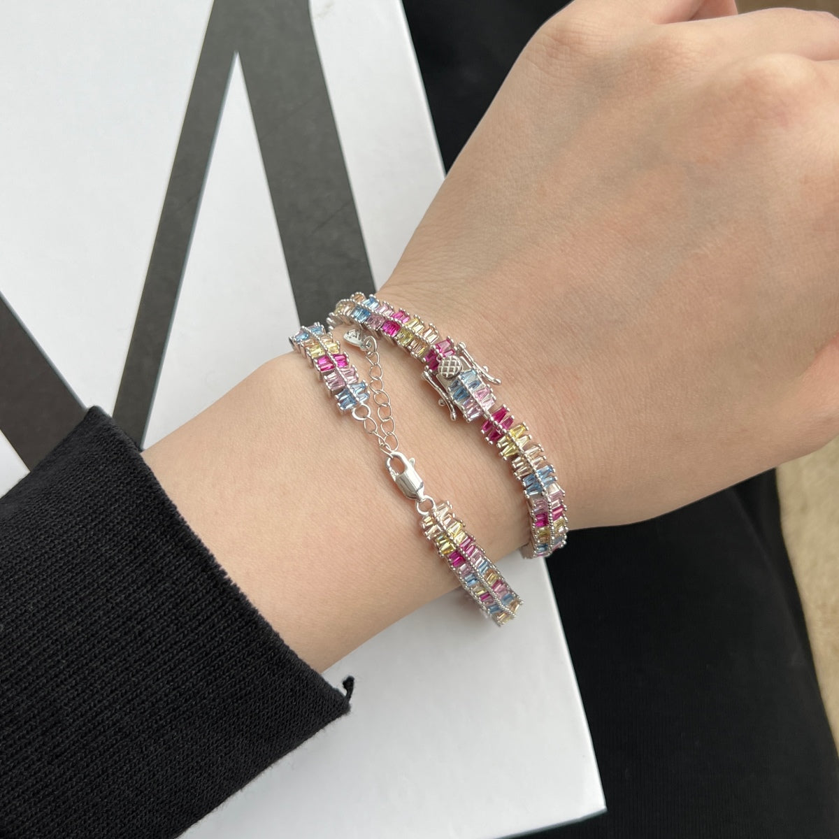 [Okajuri Jewelry]Sparkling Exquisite Multi Cut Party Bracelet