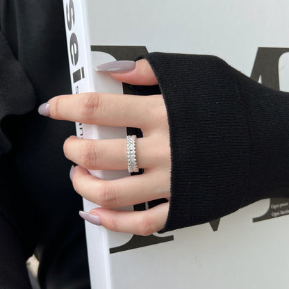 [Okajuri Jewelry]Splashy Ornate Emerald Cut Cocktail Ring