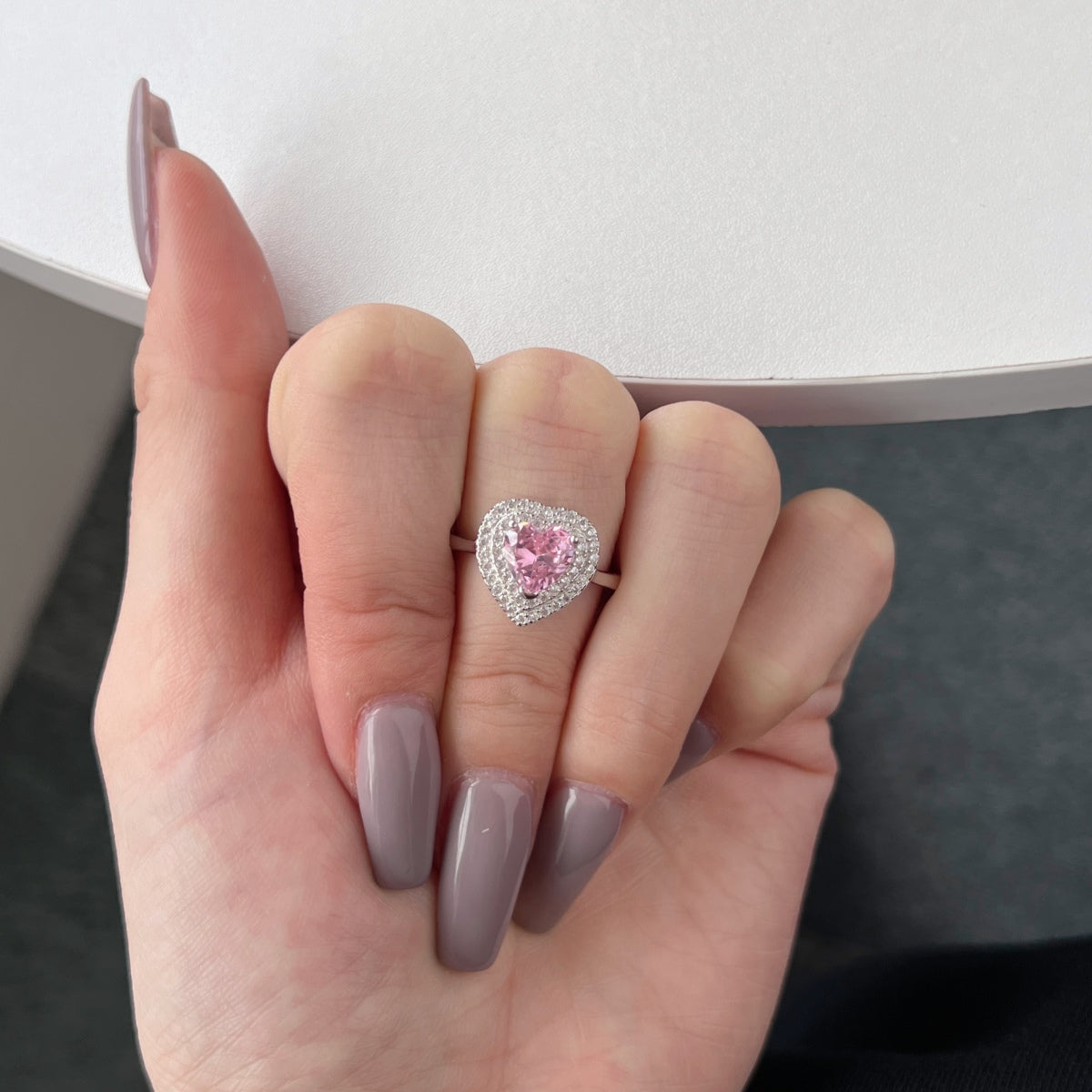 [Okajuri Jewelry]Delicate Ebullient Heart Shape Wedding Ring