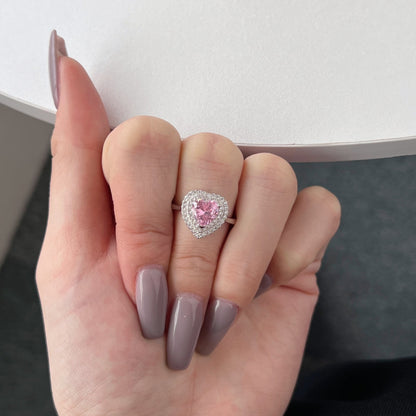 [Okajuri Jewelry]Delicate Ebullient Heart Shape Wedding Ring