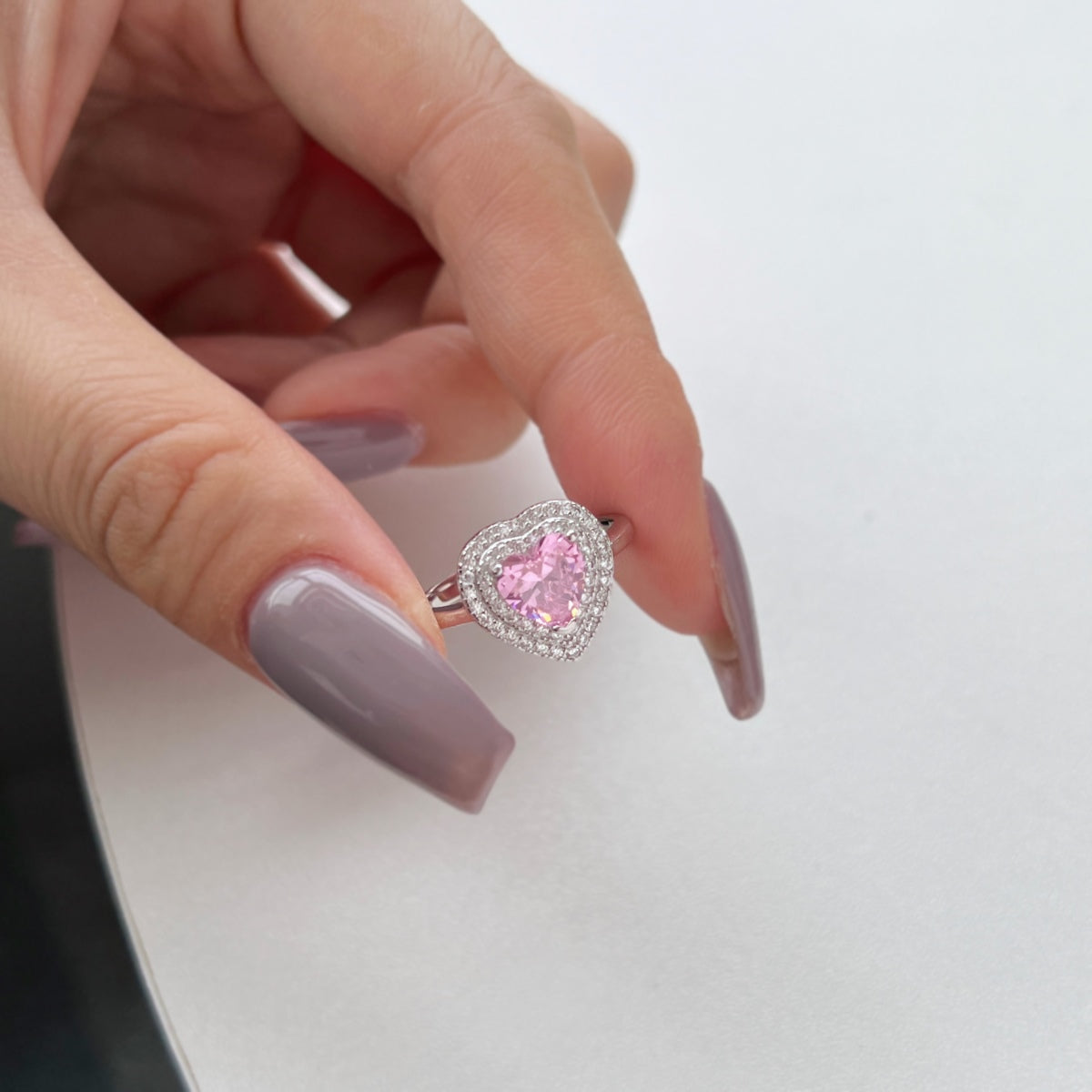 [Okajuri Jewelry]Delicate Ebullient Heart Shape Wedding Ring