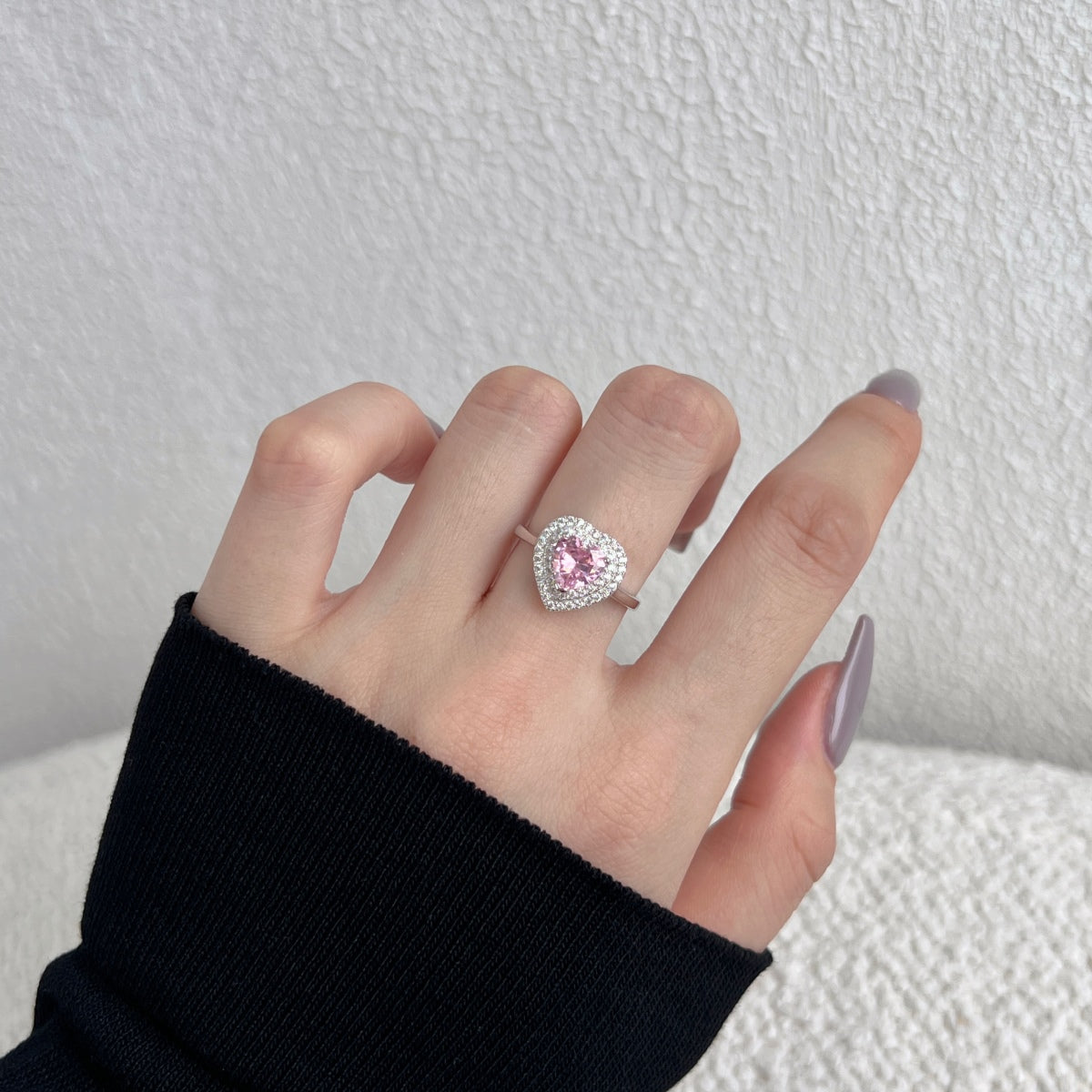 [Okajuri Jewelry]Delicate Ebullient Heart Shape Wedding Ring