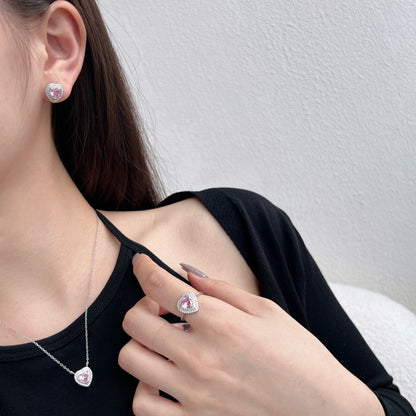 [Okajuri Jewelry]Dazzling Heart Shape Lover Earrings