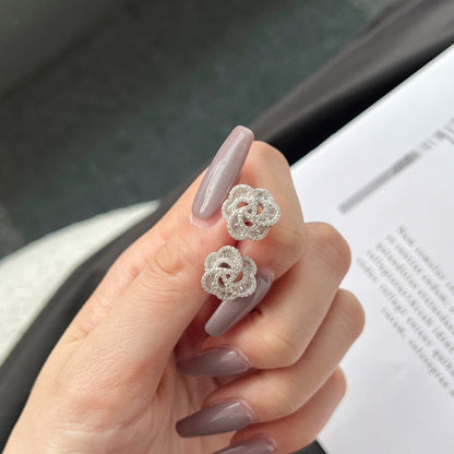 [Okajuri Jewelry]Exquisite Flower Shape Daily Earrings