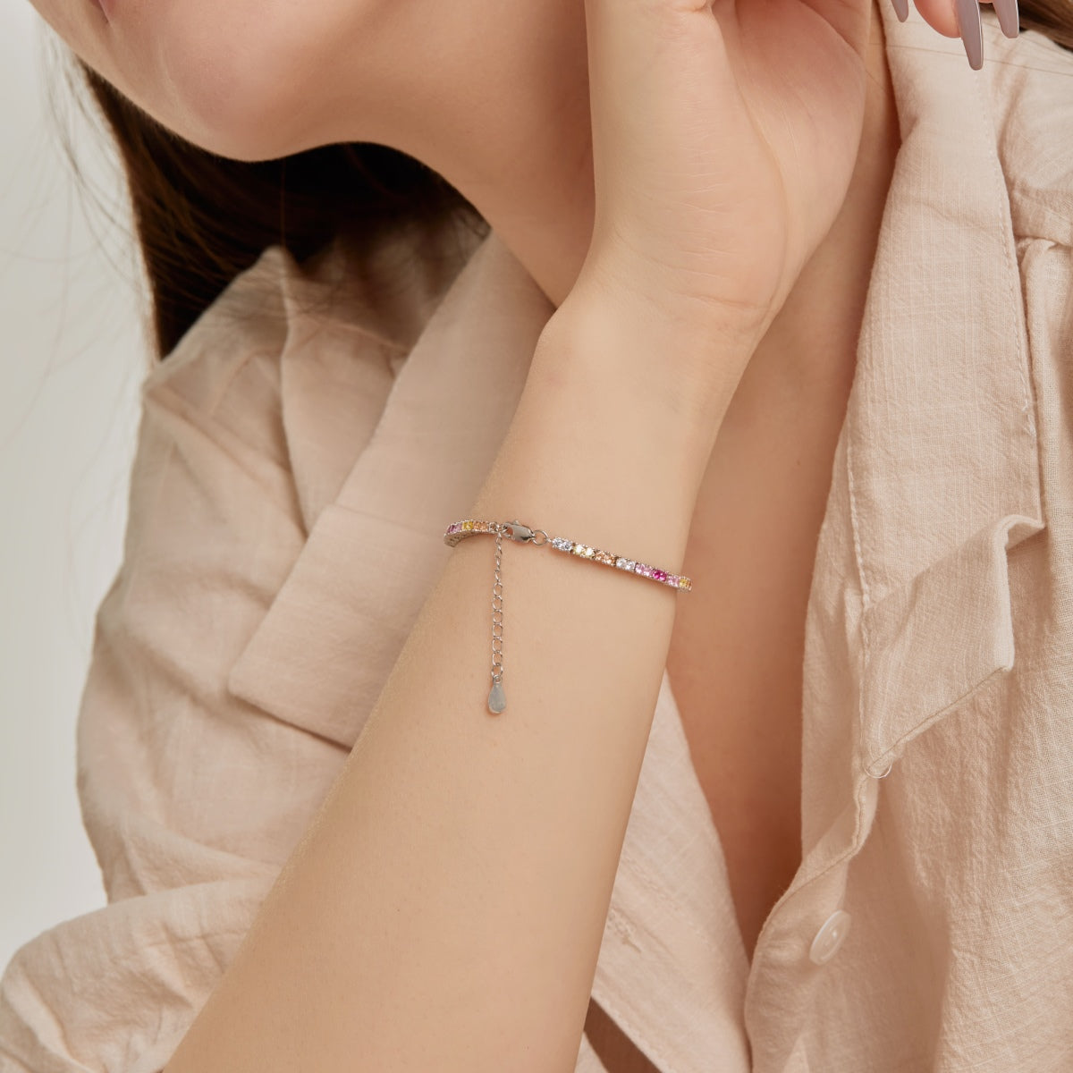 [Okajuri Jewelry]Delicate Romantic Heart Shape Lover Bracelet