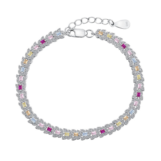 [Okajuri Jewelry]Delicate Colorful Multi Cut Daily Bracelet