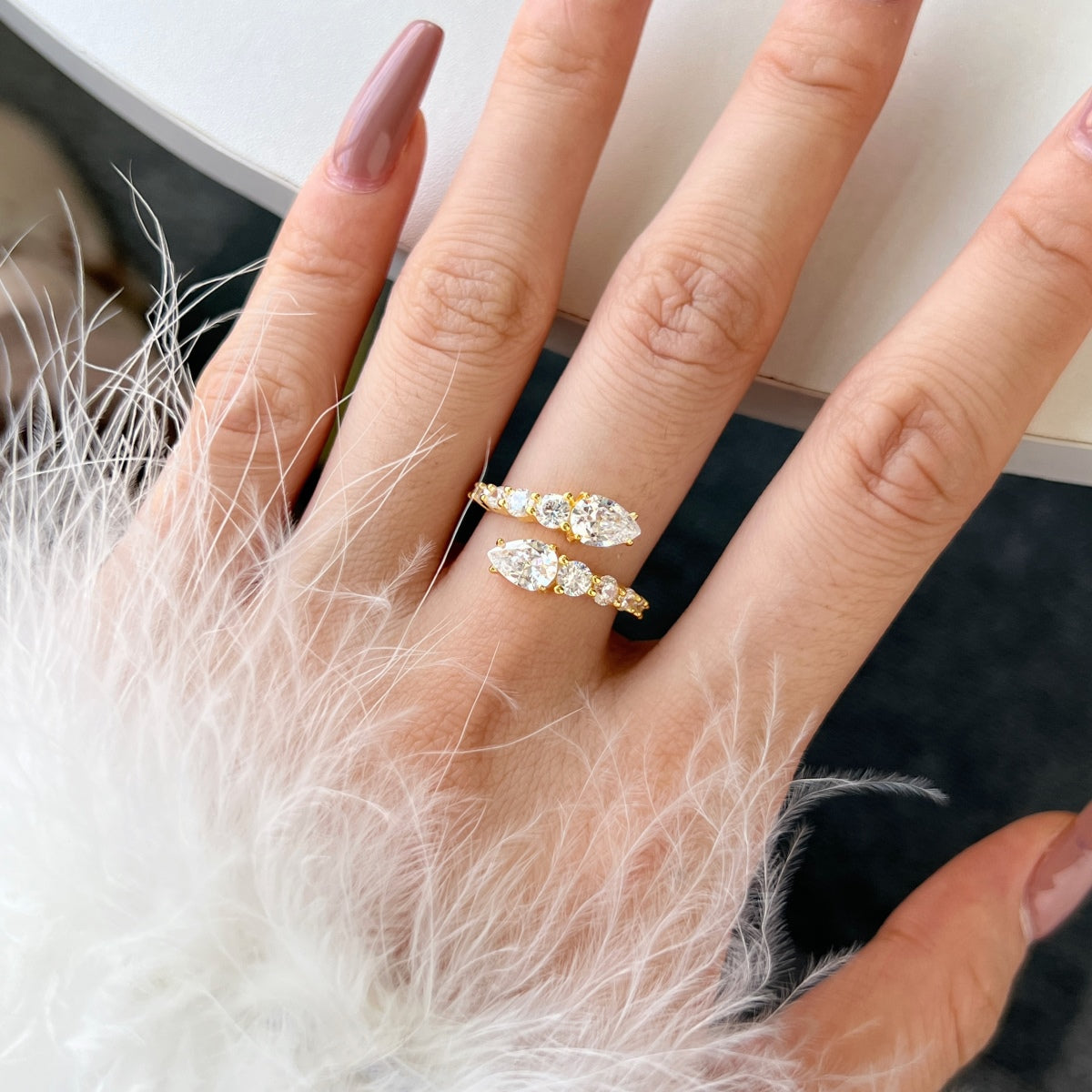 [Okajuri Jewelry]Delicate Lively Snake Shape Daily Ring