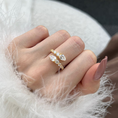 [Okajuri Jewelry]Delicate Lively Snake Shape Daily Ring
