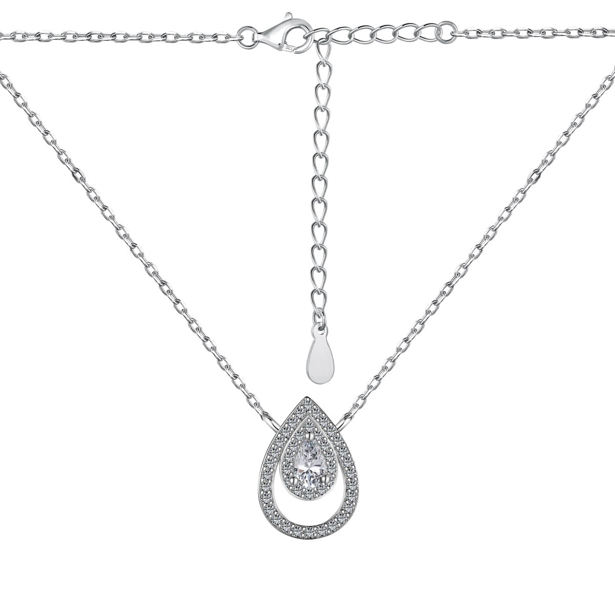 [Okajuri Jewelry]Sparkling Pear Cut Necklace
