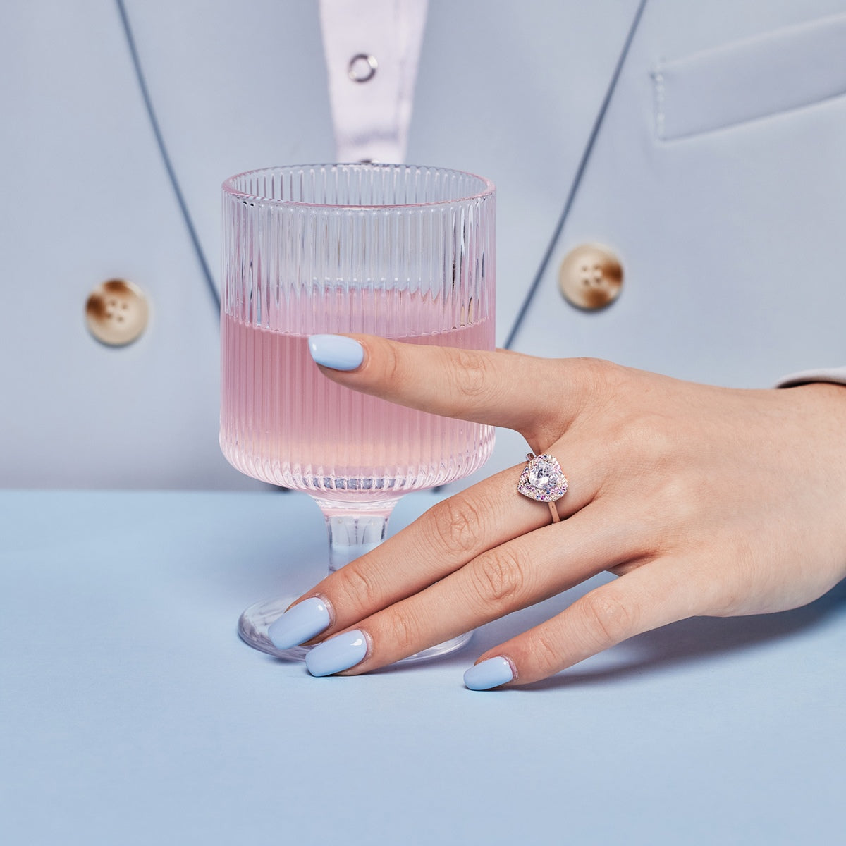 [Okajuri Jewelry]Delicate Ebullient Heart Shape Wedding Ring