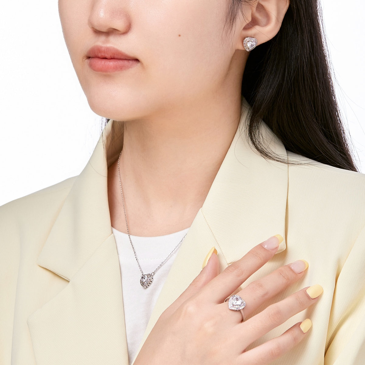[Okajuri Jewelry]Delicate Ebullient Heart Shape Wedding Ring