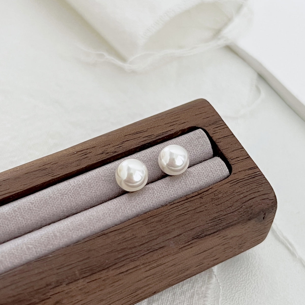 [Okajuri Jewelry]Delicate Pearl Earrings