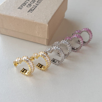 [Okajuri Jewelry]Radiant Heart Cutout Earrings