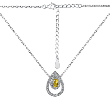 [Okajuri Jewelry]Sparkling Pear Cut Necklace