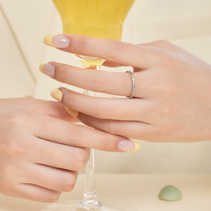 [Okajuri Jewelry]Radiant Sparkling Round Cut Daily Ring