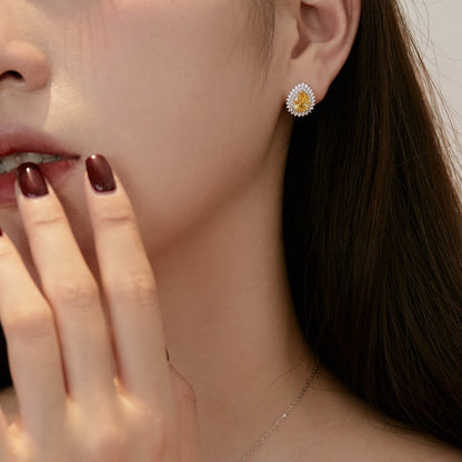 [Okajuri Jewelry]Delicate Gorgeous Pear Cut Daily Earrings