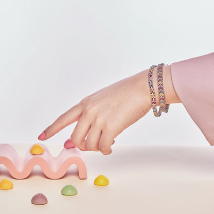 [Okajuri Jewelry]Radiant Colorful Emerald Cut Party Bracelet