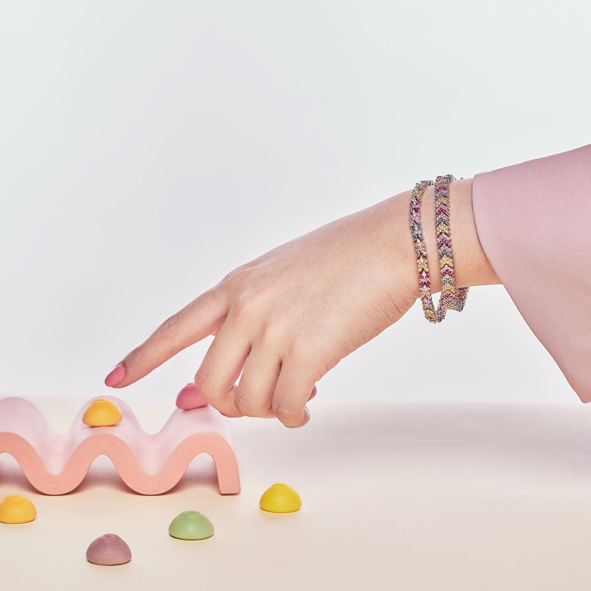 [Okajuri Jewelry]Ornate Sparkling Round Cut Party Bracelet